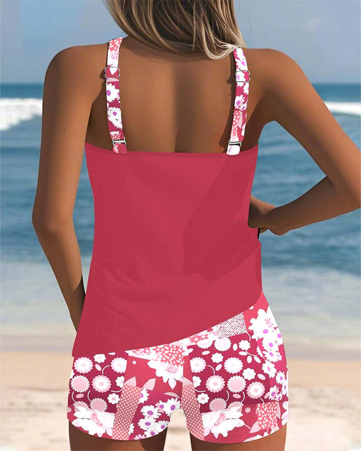 Chanette | Swimsuit Tank Top with Printed Boxer Set