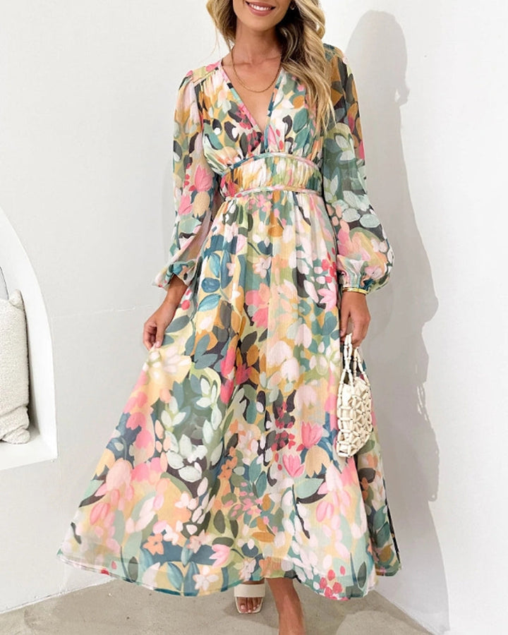 Taylor - Elegant Floral Maxi Dress