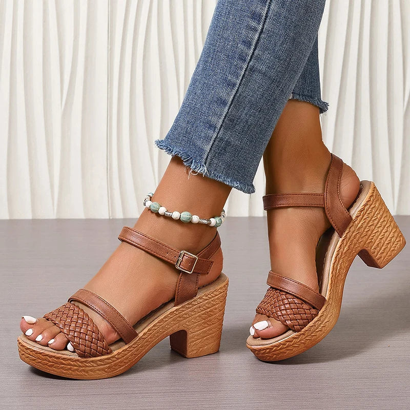 Sydny Woven Platform Sandals