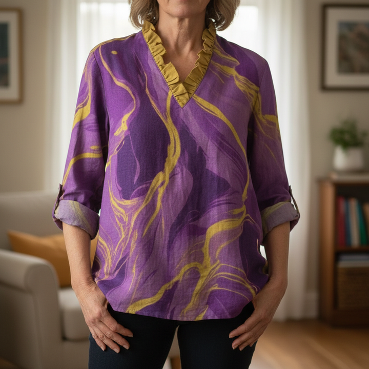 Bonnie™ - Spiral Print Blouse