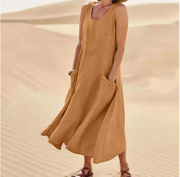Keily | sleeveless tummy-covering dress